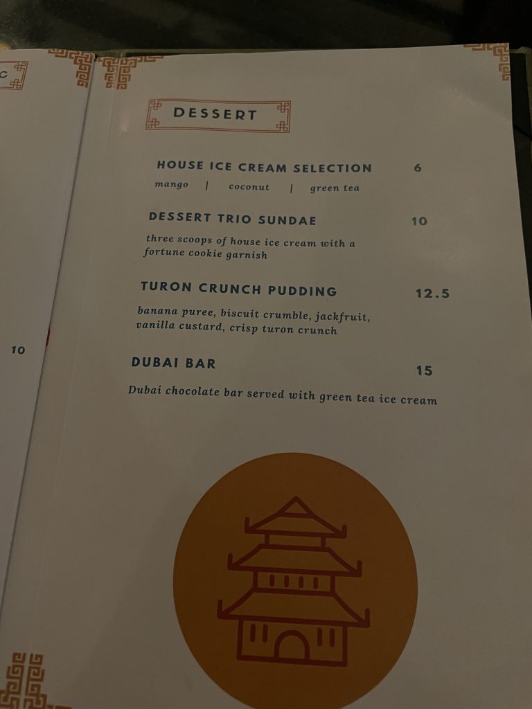 House of Ma Menu - Desserts Winnipeg